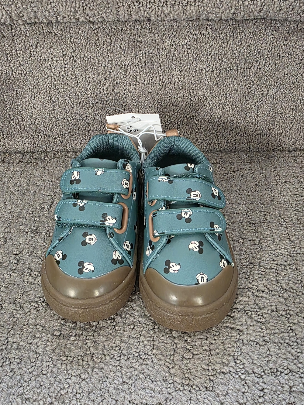 H&M Teal Mickey Mouse Velcro Kids Sneakers